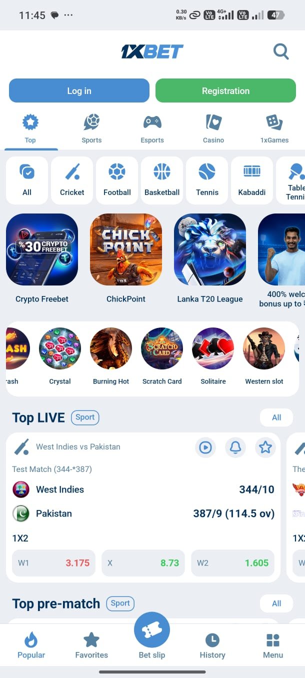 1xBet Game APK all games collection